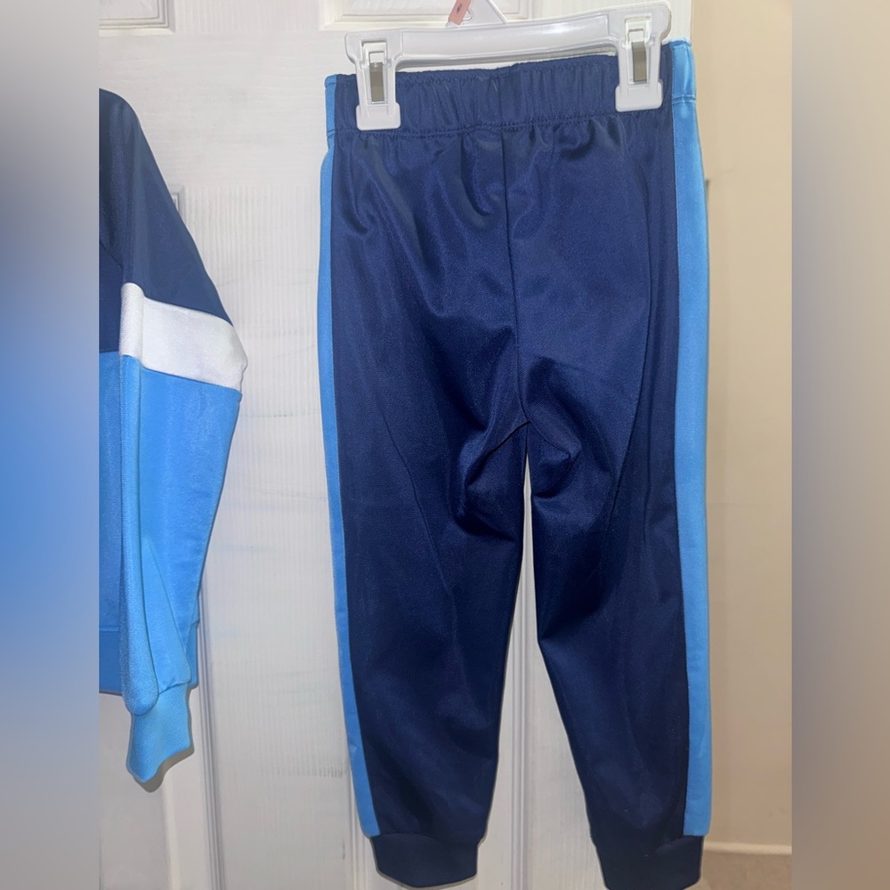 Nike Boys 4T 2-Piece Track Set Blue Colorblock Zip Jacket Jogger Pants - Picture 7 of 7